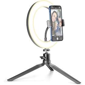 Cellularline Selfie Ring Tripod 8″ Ring Light LED