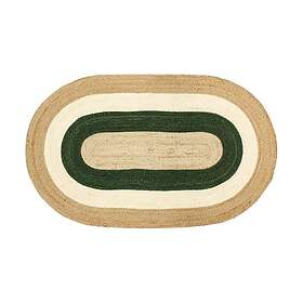 Dixie Elin striped oval jutematta 92x150 cm Green