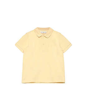 Mango Textured Cotton Polo Shirt Yellow