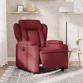vidaXL Elektrisk reclinerfåtölj vinröd tyg 3204461