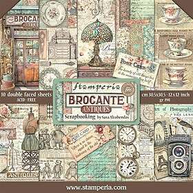Stamperia Paper Pad 12x12 Tum Brocante Antiques