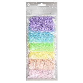 Rörpärlor Mini mixpack Pastell – 6000 härliga pastellfärgade Mini-pärlor som är Ø2,5 mm