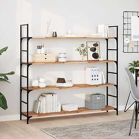 vidaXL Svävande hyllor 3 st 120x30x2 cm behandlat massivt akaciaträ 3279541