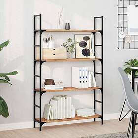 vidaXL Svävande hyllor 4 st 100x20x2 cm behandlat massivt akaciaträ 3279510