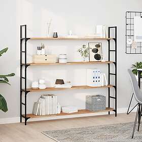 vidaXL Svävande hyllor 4 st 120x20x2 cm behandlat massivt akaciaträ 3279514