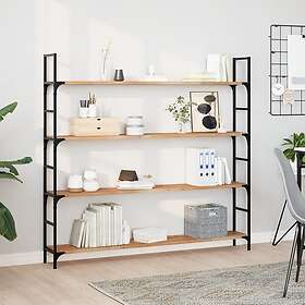 vidaXL Svävande hyllor 2 st 120x20x2 cm behandlat massivt akaciaträ 3279512