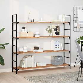 vidaXL Svävande hyllor 4 st 160x30x2 cm behandlat massivt akaciaträ 3279550