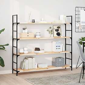 vidaXL Svävande hyllor 4 st 140x30x2 cm obehandlat massivt akaciaträ 3279386