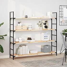vidaXL Svävande hyllor 3 st 160x30x2 cm obehandlat massivt akaciaträ 3279389