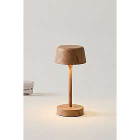 Jotex LEDA portabel lampa Träfärgad