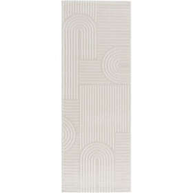 Bobochic Tapis poil court LORIS motif abstrait beige 120x170