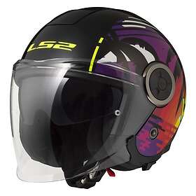 LS2 Of620 Classy Palm Open Face Helmet Svart L