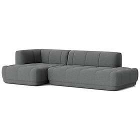 Hay Quilton 3,5-Sitssoffa Konfiguration 21 Vänster, Flamiber C8 Charcoal
