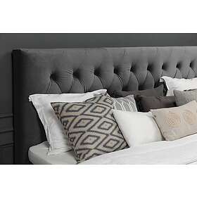 Royal Velvet Komplett Sängpaket 180x200 Mörkgrå med Höga Silverben