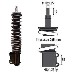 Bcr Piaggio Vespa Et2/et4 50/125 Cc Front Shock Silver