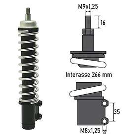 Bcr Piaggio Vespa Lx 50/125/150 Cc Front Shock Silver