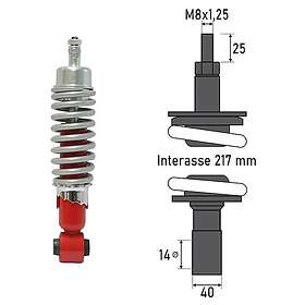 Bcr Piaggio Vespa Special 50cc/et3 125 Cc Front Shock Silver