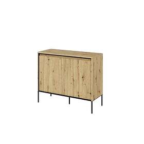 Bobochic Buffet 2 portes 100 cm LENARA avec tasseaux et LED