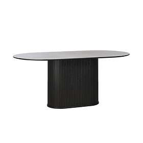 Bobochic Table à manger ovale 180 cm PAULINA placage chêne massif