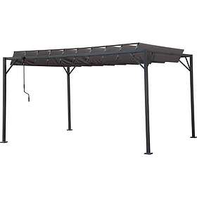 Habitat et Jardin Pergola bioclimatique en tissu lodge "Lodge" 3 x 4 m Anthracite