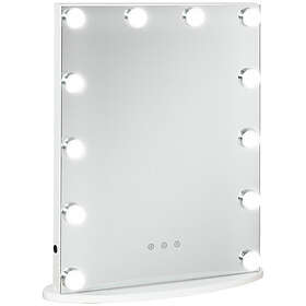 Homcom Miroir maquillage Hollywood lumineux LED intensité réglable pour coiffeuse dim. 41L x 13P 51H