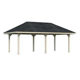 Palmako Stuga Bianca 16,6 m2 impregnerad transparent 110185 M2