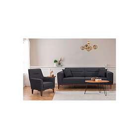 Trademax Wyong Sofagruppe 3-seters Sofa Lenestol Antrasitt