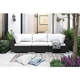 Comfort Garden Bahamas Loungesofa 3 seter Svart