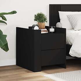 vidaXL Sängbord svart 45x50x50 cm konstruerat trä 848284