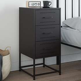 vidaXL Nightstand Black 36x39x78cm Steel 846578