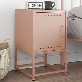 vidaXL Sängbord rosa 36x39x60,5 cm stål 846448