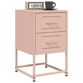 vidaXL Nightstand 2 pcs Pink 36x39x60.5cm Steel 846461