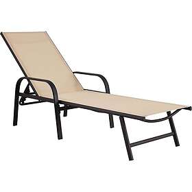 Habitat et Jardin Lot de 2 Bains soleil en métal Beige