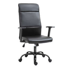 Vinsetto Fauteuil de bureau manager ergonomique pivotant 360° hauteur assise réglable revêtement synthétique PU noir