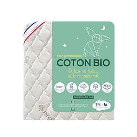 Matelas Bébé Coton Bio 100% Déhoussable Sans traitement chimique Oeko Tex