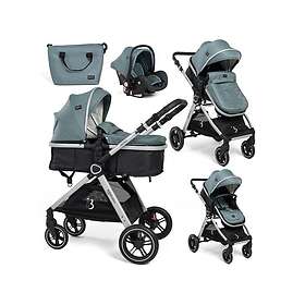 BEBELISSIMO Poussette combinée trio 3 en 1 siège auto 0m – nacelle – dès la naissance – jusqu’à 22kg – Nicea vert