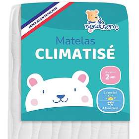 Matelas Bébé Climatisé 1 face Été fraîche Hiver ouatinée Fabrication Française