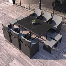 Concept Usine Florida ensemble de meubles de jardin Noir, Gris