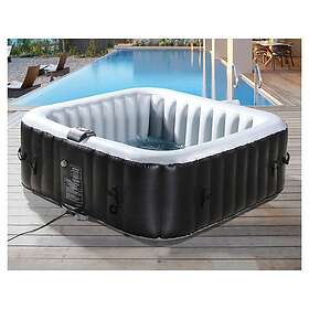 Habitat et Jardin Spa Gonflable NICE en PVC 6 places Gris/Noir