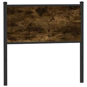 vidaXL Sänggavel rökfärgad ek 75 cm konstruerat trä och stål 4007693