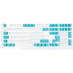 Ducky Keycap Set PBT ISO (DE) weiß/blau