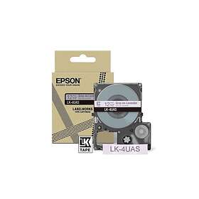 Epson LK-4UAS grå text lavendel tejp 12mm (original)