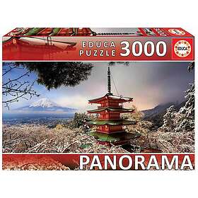 Educa Panorama Pussel Mount Fuji & Chureito Pagoda, Japan 3000 Bitar