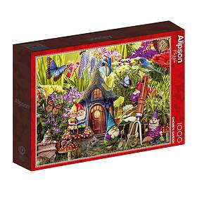 Alipson Puzzle Pussel Gnomes trädgård 1000 bitar