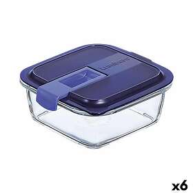 Luminarc Hermetisk matlåda Easy Box Blå Glas (760ml) (6 antal)