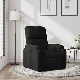 vidaXL Reclinerfåtölj svart mikrofibertyg 373452