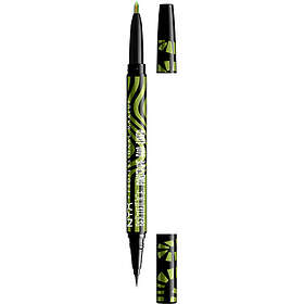 Professional NYX Makeup Beetlejuice Pinstripe Eyeliner 03 Green Waterproof 1 pcs