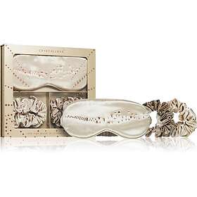 Crystallove Golden Silk Eye Mask & Scrunchies Set