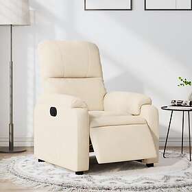 vidaXL Elektrisk reclinerfåtölj beige mikrofibertyg 3204920