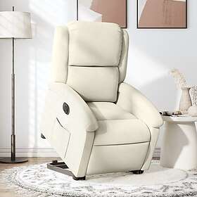 vidaXL Elektrisk reclinerfåtölj med uppresningshjälp gräddvit sammet 3204331